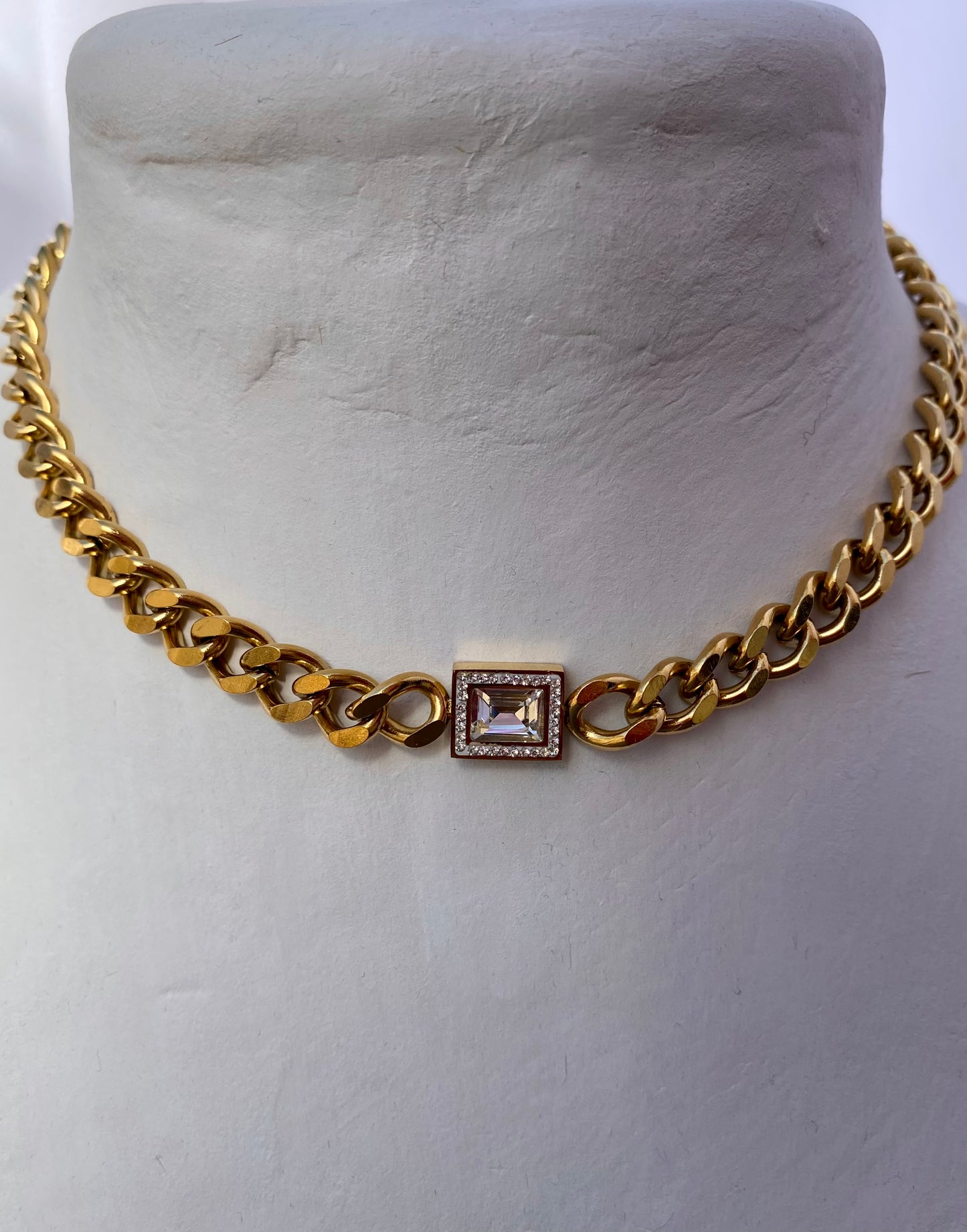 Έντονη Αλυσίδα με τετράγωνο Στρας✨BEST SELLER!