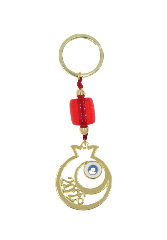 Μπρελόκ Γούρι 2026- ρόδι κόκκινο