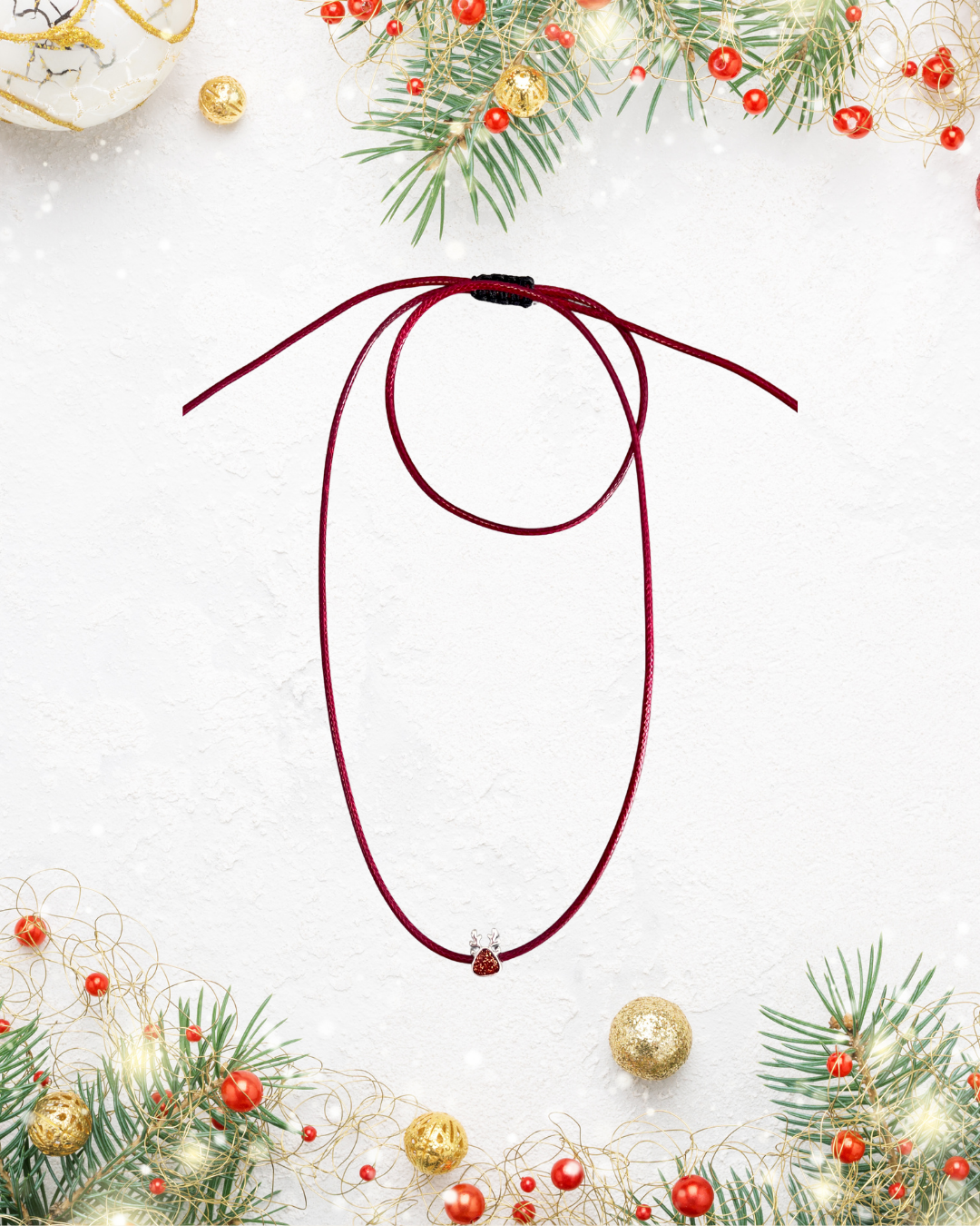 Χριστουγεννιάτικο Κολιέ με Ταρανδάκι