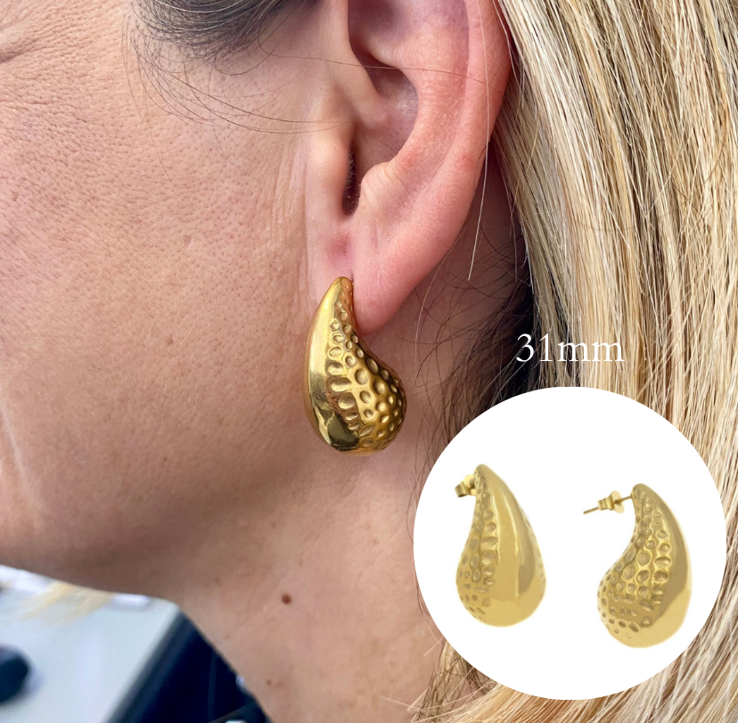 Drop -Bottega- Kylie Earrings-σφυρήλατα