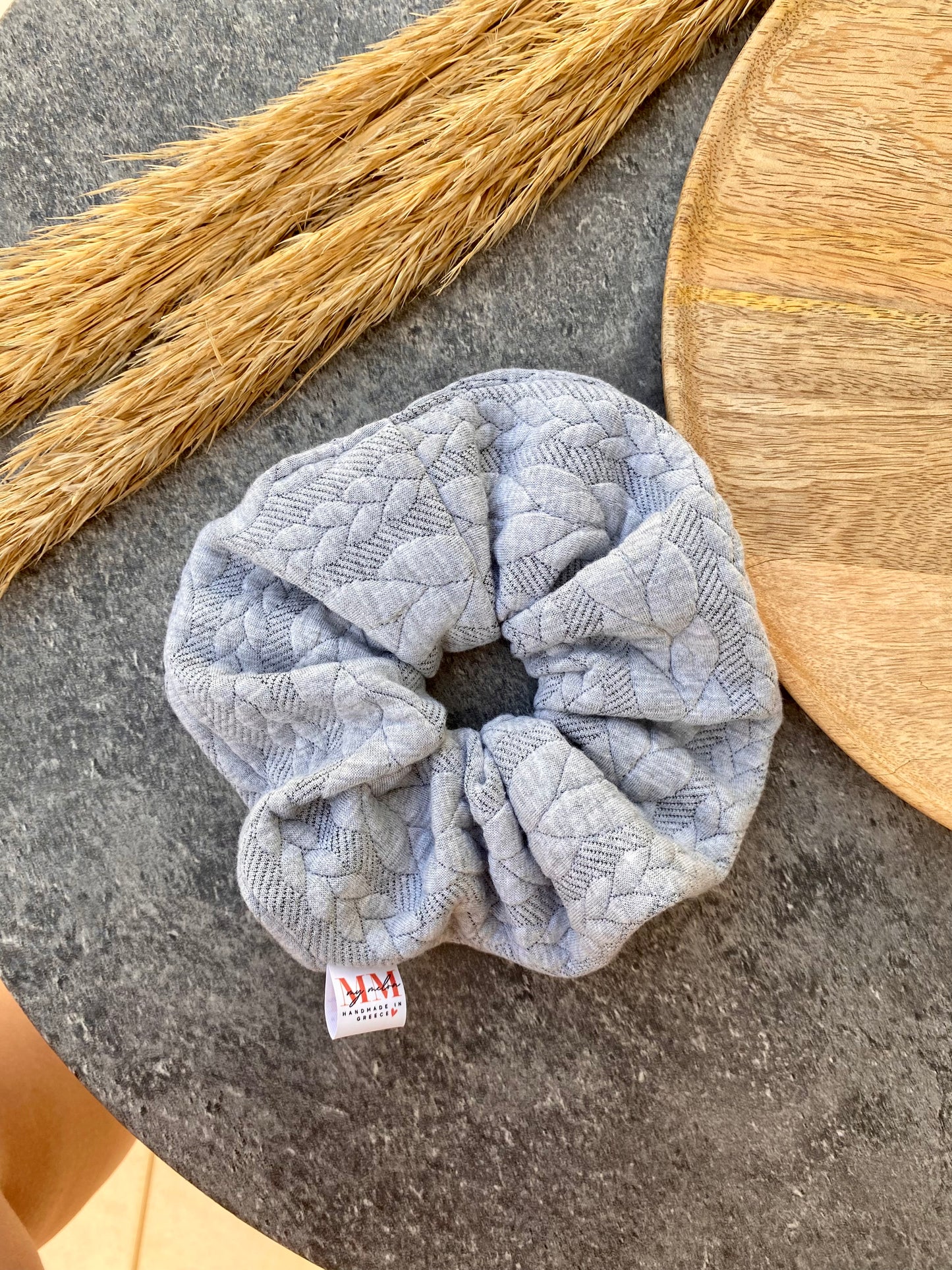 Knitted Love Grey Scrunchie